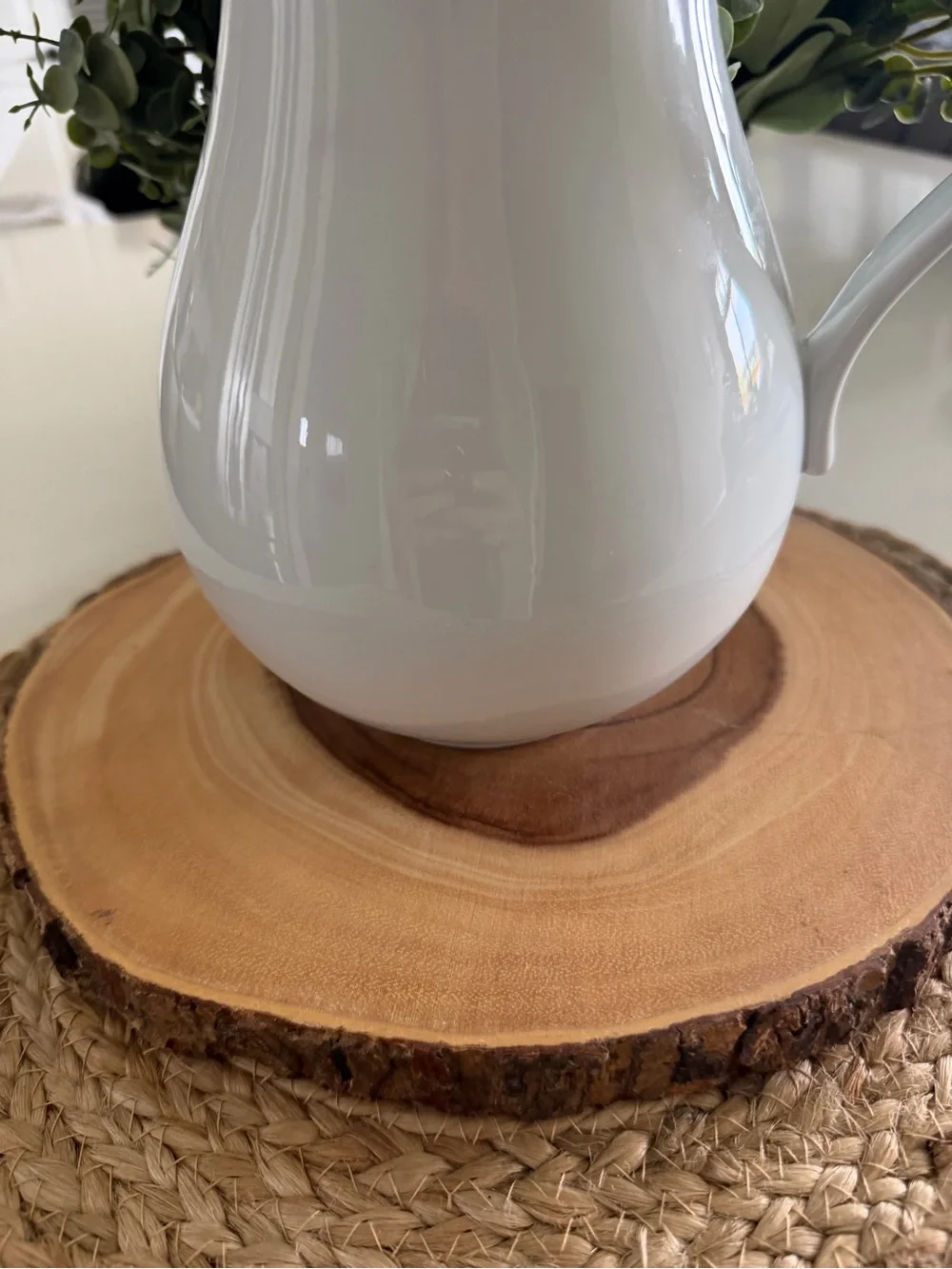 Pottery Barn The Great White Ceramic Pitcher. White.